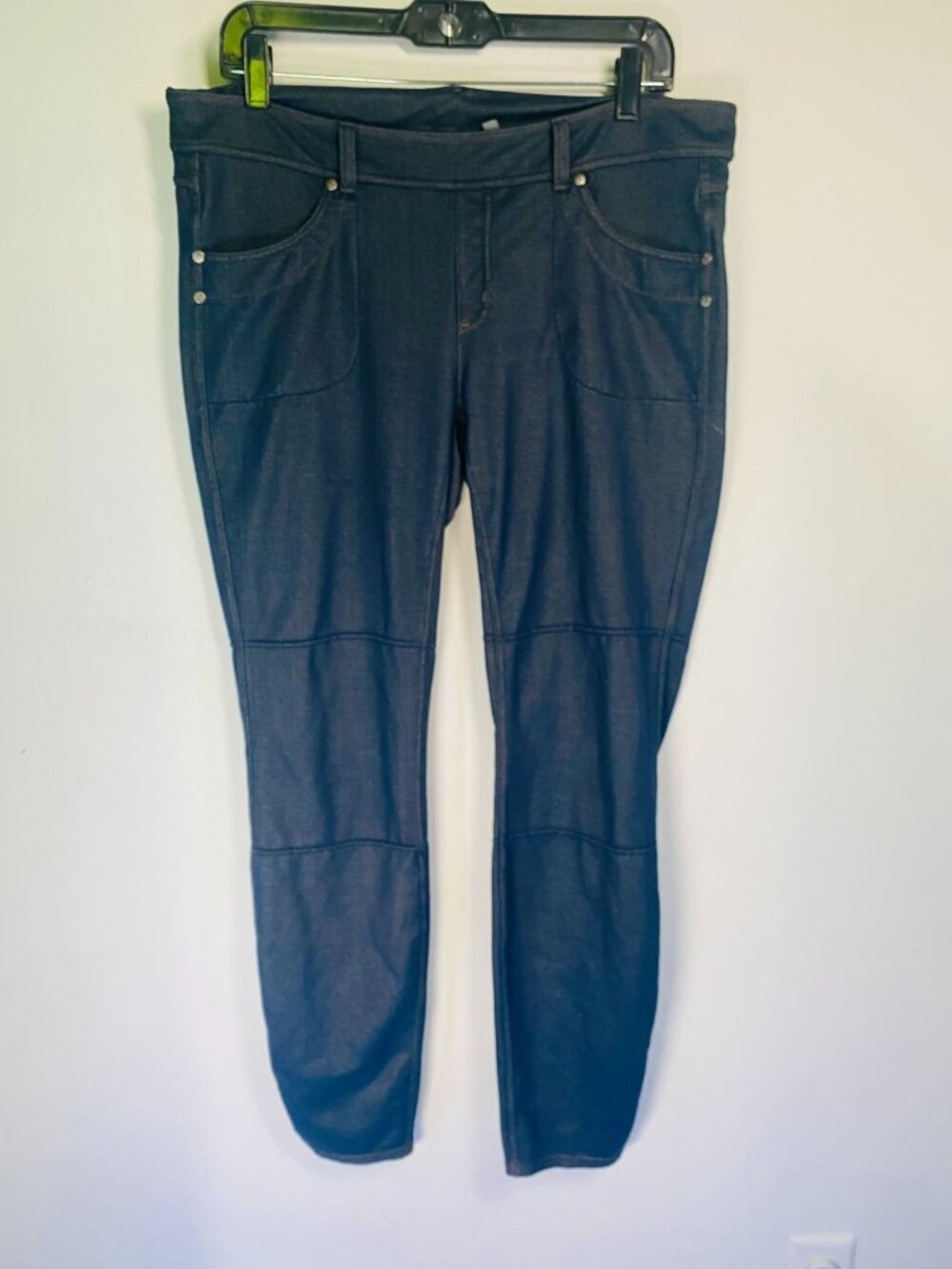Athleta Denim-Look Stretch Pants XL Dark Wash